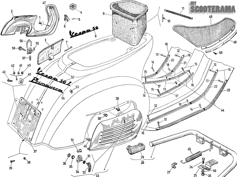 Plancher - béquille - insignes