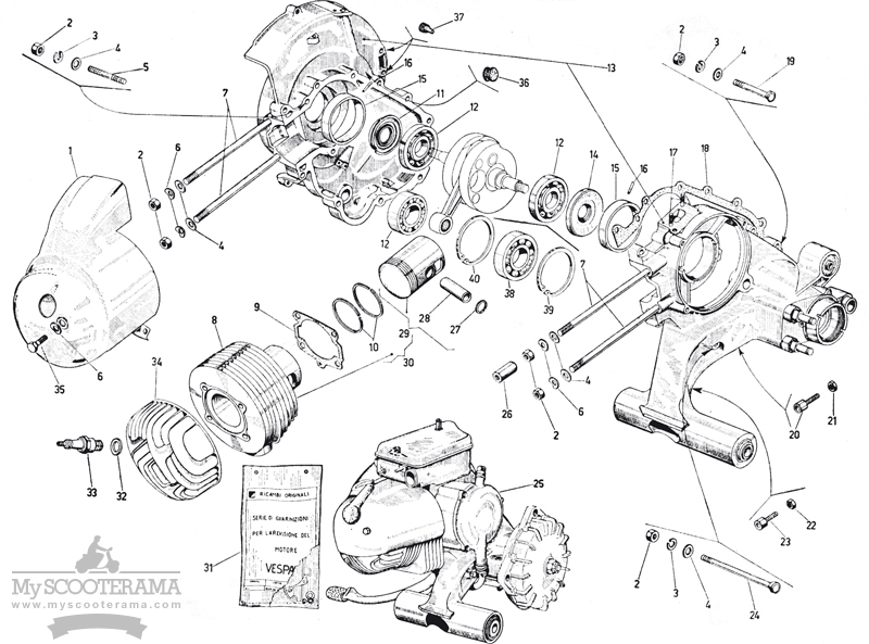 Clé à bougie et roues 11x13x21 Vespa Special Prim ET3 - MyScooterama