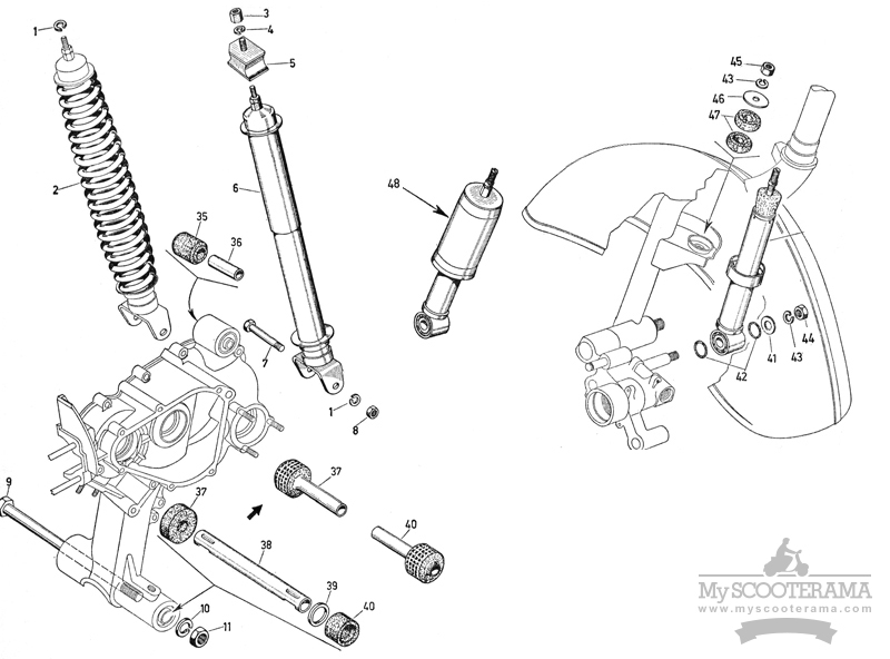 Support moteur d'atelier (acier zingué) réglable. pour vespa 50 / primavera  / px / gtr / type n