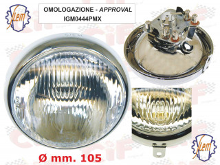 Optique SIEM  pour Vespa 125 (VNA1T 1958) - (VNA2T 1958-1959) - (VNB1T 1960) - (VNB2T 1961) DIAM 105