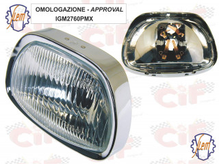 Optique de phare trapézoidale SIEM - Vespa GT, Sprint, GL, 180SS