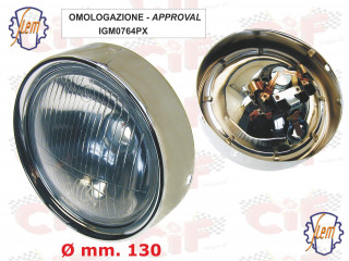 Optique de phare SIEM - VESPA 125 GTR, TS, 150 Sprint veloce, 180/200 Rally