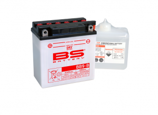 Batterie VESPA BB9-B - AVEC acide - Vespa PX/T5/COSA - BS Battery