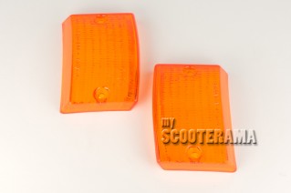 Paire plastiques clignotants avant Orange - Vespa PK50, PK50S, PK125S, PK125XL2