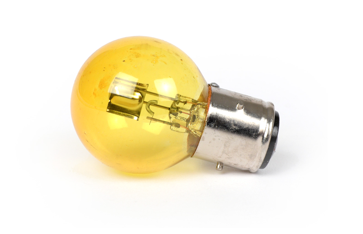 Ampoule 12V 35/35W - JAUNE - BA21d - optique de phare ACMA