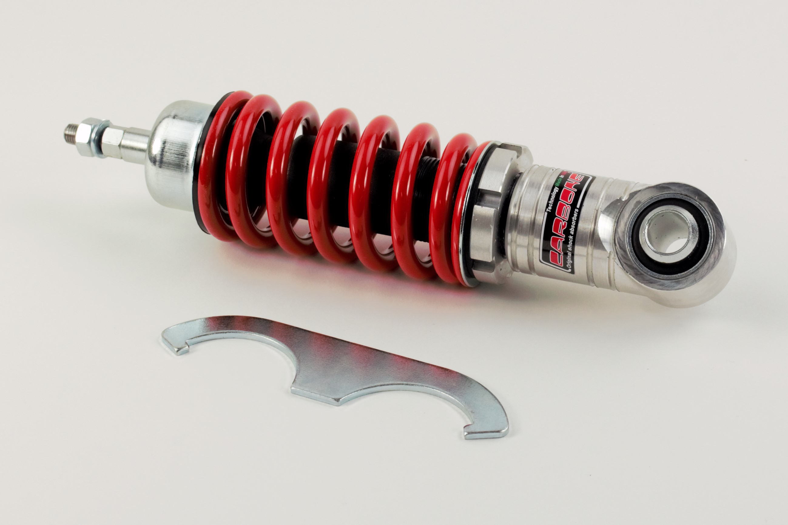 Amortisseur Adaptable Nitro/Ovetto/SR 50 L280mm Rouge - Réglable En Dureté