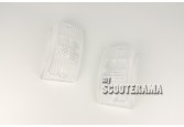 Paire plastiques avant clignotants Blanc - Vespa PX/T5