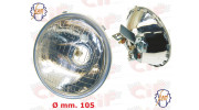 Optique de phare SIEM  pour Vespa 50  DIAM 105