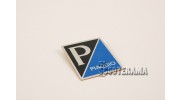 Insigne autocollante "Piaggio" aluminium