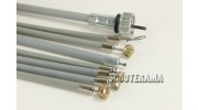 Set complet câbles et gaines grises - TEFLON - Vespa PX 1ère série 125/150/200, Vespa2 - jusqu'en 1984