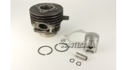 Ensemble Cylindre/piston complet - 3 transferts - Vespa 50, Special, PK50 à vitesse