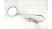 Retroviseur rond reglable avec support sous le guidon - Droit/Gauche - Toute Vespa sauf Acma et PX frein à disque